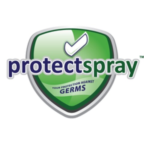 protectspray YOUR PROTECTION AGAINST GERMS Logo (EUIPO, 10.08.2009)