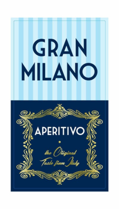 GRAN MILANO APERITIVO THE ORIGINAL TASTE FROM ITALY Logo (EUIPO, 22.12.2016)