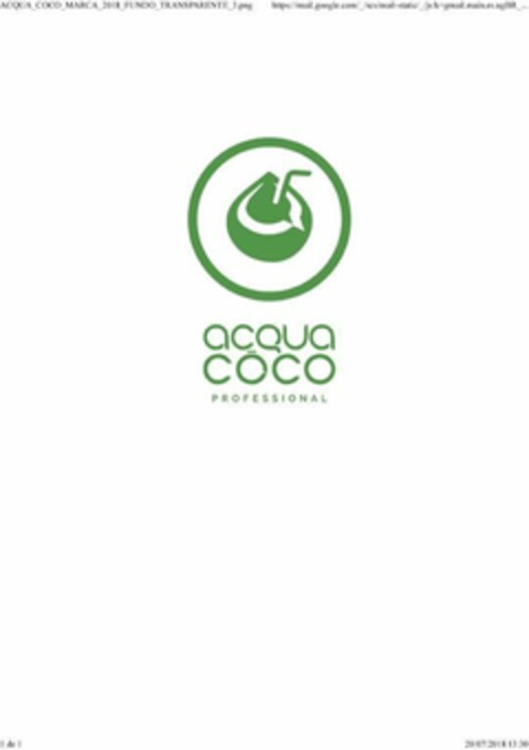 acqua coco professional Logo (EUIPO, 24.07.2018)