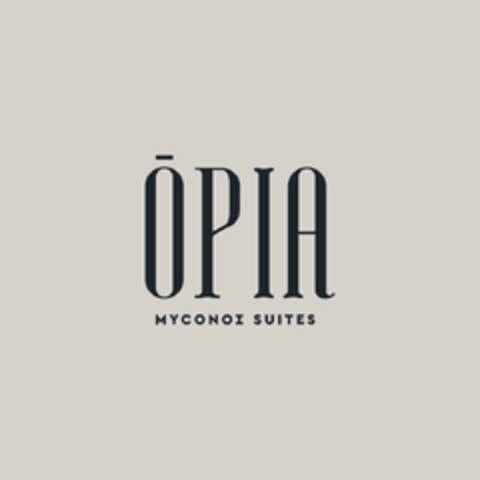 OPIA MYCONOΣ SUITES Logo (EUIPO, 11.05.2023)
