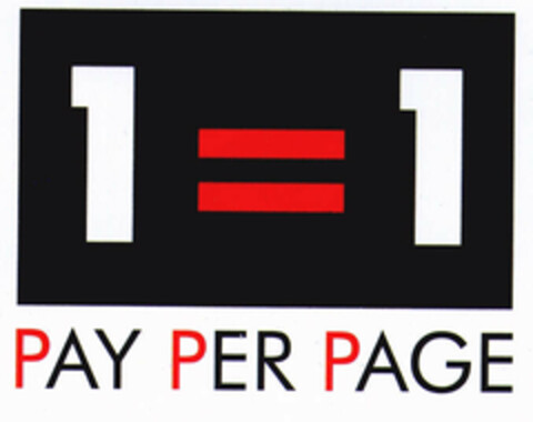 1=1 PAY PER PAGE Logo (EUIPO, 09.03.2000)