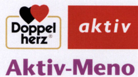 Doppel herz aktiv Aktiv-Meno Logo (EUIPO, 30.05.2005)