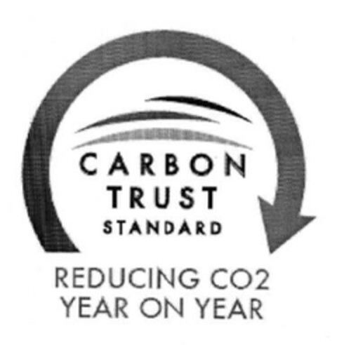 CARBON TRUST STANDARD REDUCING CO2 YEAR ON YEAR Logo (EUIPO, 12/02/2008)