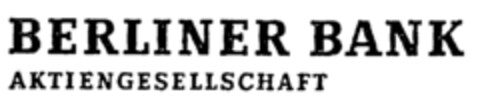 BERLINER BANK AKTIENGESELLSCHAFT Logo (EUIPO, 04/01/1996)