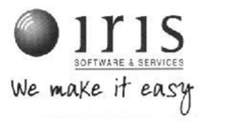 Iris SOFTWARE & SERVICES We make it easy Logo (EUIPO, 21.06.2007)