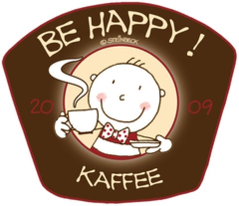 BE HAPPY ! STEINBECK 2009 KAFFEE Logo (EUIPO, 12/08/2008)