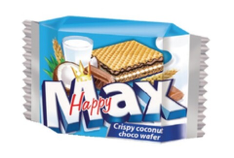 Flis Happy Max Crispy coconut choco wafer Logo (EUIPO, 24.11.2016)