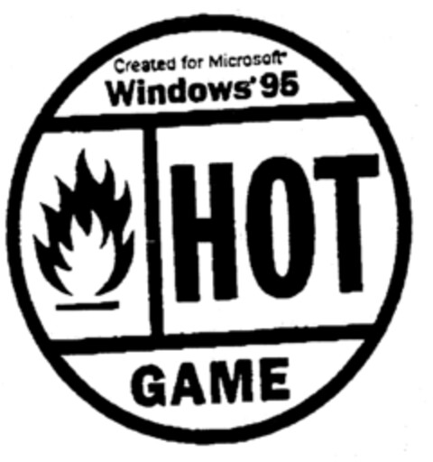 HOT GAME Created for Microsoft Windows' 95 Logo (EUIPO, 27.09.1996)