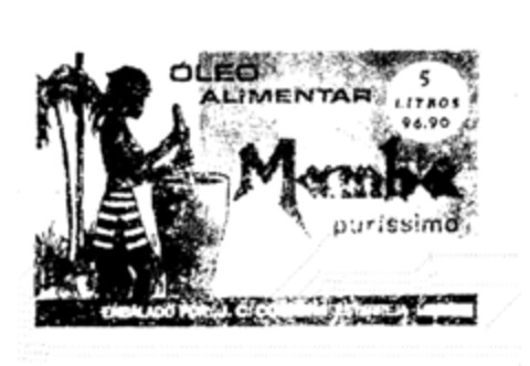 Mamba ÓLEO ALiMENTAR 5 LITROS 96.90 puríssimo EMBALADO POR J.C. COIMBRA-ESTARREJA Logo (EUIPO, 11.01.1999)