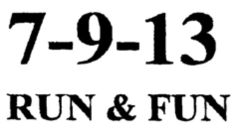 7-9-13 RUN & FUN Logo (EUIPO, 15.02.1999)