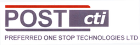 POST cti PREFERRED ONE STOP TECHNOLOGIES Logo (EUIPO, 27.06.2003)