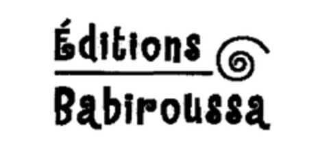 Èditions Babiroussa Logo (EUIPO, 05/17/2004)