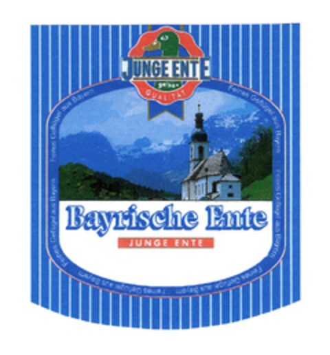 JUNGE ENTE gelhas QUALITÄT Bayrische Ente JUNGE ENTE Logo (EUIPO, 28.10.2004)