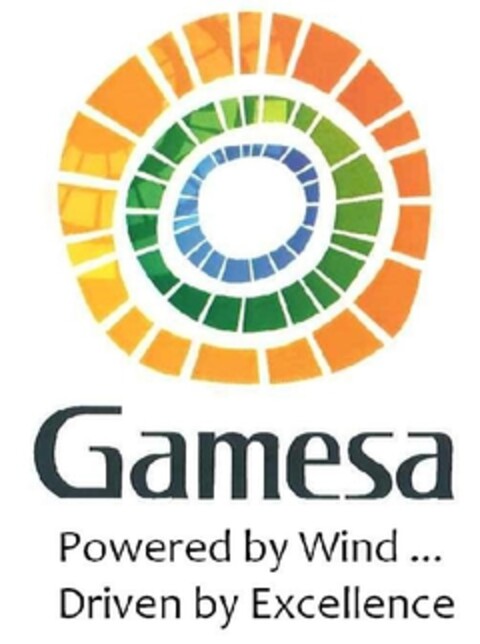 Gamesa Powered by Wind... Driven by Excellence Logo (EUIPO, 11/17/2011)