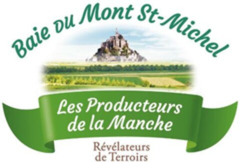 BAIE DU MONT ST-MICHEL LES PRODUCTEURS DE LA MANCHE RÉVÉLATEURS DE TERROIRS Logo (EUIPO, 12/18/2015)