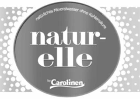 natürliches Mineralwasser ohne Kohlensäure natur-elle by Carolinen Logo (EUIPO, 04/04/2018)