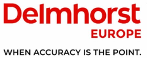 DELMHORST EUROPE WHEN ACCURACY IS THE POINT. Logo (EUIPO, 04/26/2022)