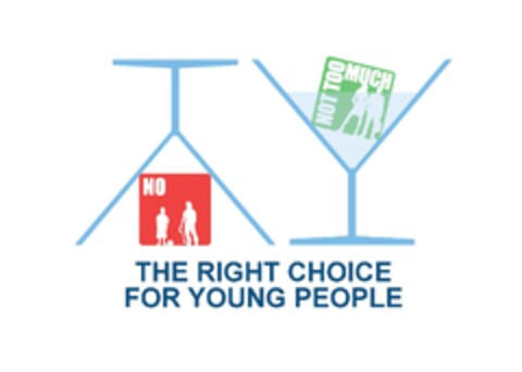 NO NOT TOO MUCH THE RIGHT CHOICE FOR YOUNG PEOPLE Logo (EUIPO, 03.05.2012)