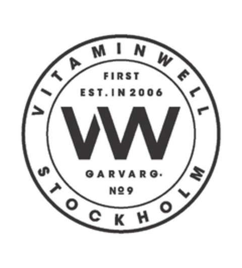 VITAMINWELL VW STOCKHOLM FIRST EST. IN 2006 GARVARG. Nº9 Logo (EUIPO, 18.03.2016)