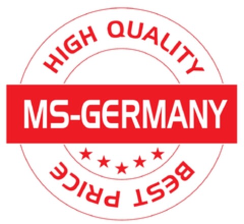 HIGH QUALITY MS-GERMANY BEST PRICE Logo (EUIPO, 05.05.2016)