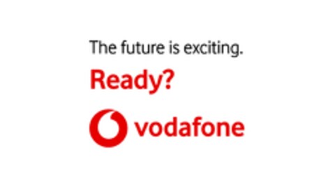 THE FUTURE IS EXCITING. READY? VODAFONE Logo (EUIPO, 05.10.2017)
