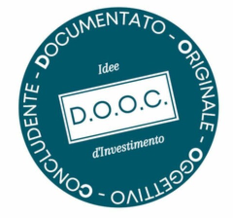 D.O.O.C. DOCUMENTATO ORIGINALE OGGETTIVO CONCLUDENTE Idee d'Investimento Logo (EUIPO, 10.06.2022)