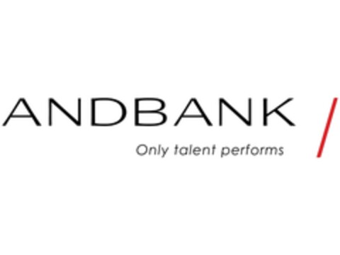 ANDBANK Only talent performs Logo (EUIPO, 15.12.2011)