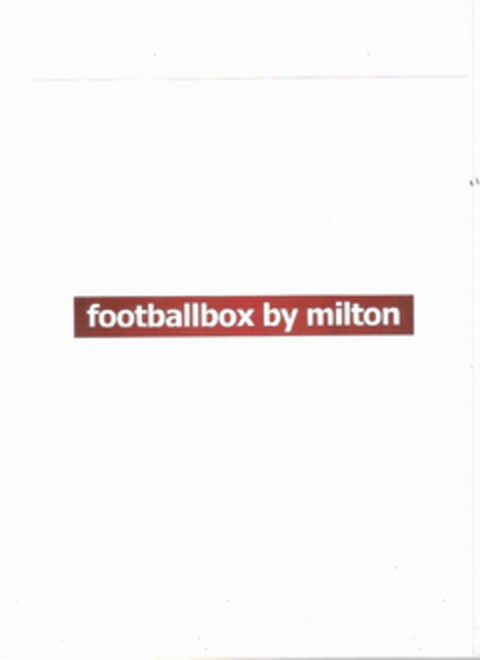 FOOTBALLBOX BY MILTON Logo (EUIPO, 09.07.2012)