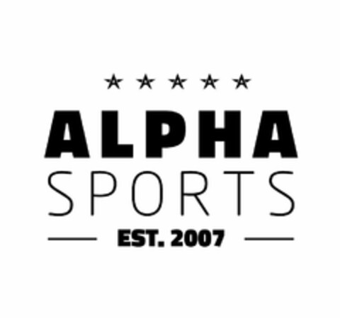 ALPHA SPORTS EST. 2007 Logo (EUIPO, 11/18/2020)