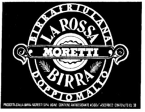LA ROSSA BIRRA MORETTI Logo (EUIPO, 04/01/1996)
