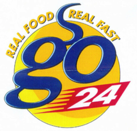 go 24 REAL FOOD REAL FAST Logo (EUIPO, 30.03.2001)