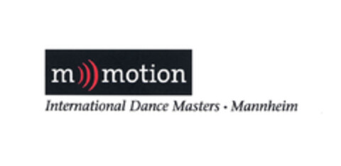 m motion International Dance Masters·Manheim Logo (EUIPO, 01/25/2007)