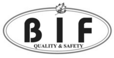 B I F QUALITY & SAFETY Logo (EUIPO, 08.10.2015)