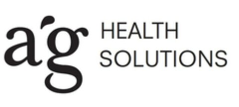 a´g HEALTH SOLUTIONS Logo (EUIPO, 07.08.2018)