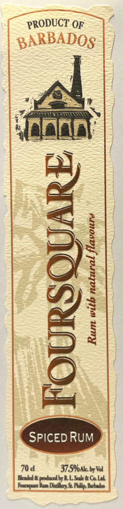 PRODUCT OF BARBADOS FOURSQUARE SPICED RUM Logo (EUIPO, 10/04/2021)