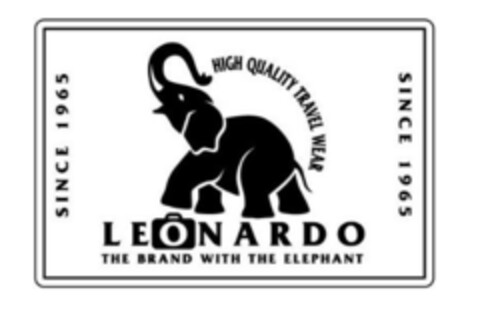 LEONARDO the brand with the elephant High Quality travel wear Since 1965 Logo (EUIPO, 11.05.2022)