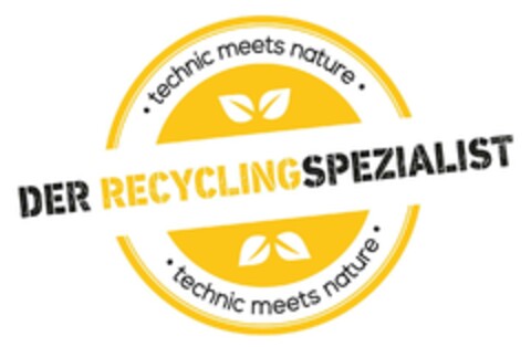 technic meets nature DER RECYCLINGSPEZIALIST technic meets nature Logo (EUIPO, 17.02.2023)