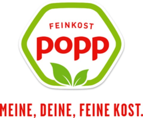 FEINKOST POPP MEINE, DEINE, FEINE KOST. Logo (EUIPO, 30.05.2023)