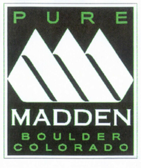 MADDEN PURE BOULDER COLORADO Logo (EUIPO, 11.05.2001)