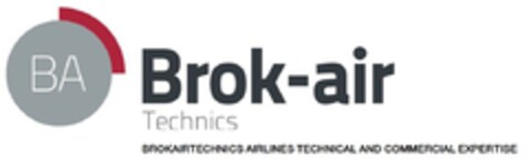 BA BROK-AIR TECHNICS BROKAIRTECHNICS AIRLINES TECHNICAL AND COMMERCIAL EXPERTISE Logo (EUIPO, 06/08/2020)