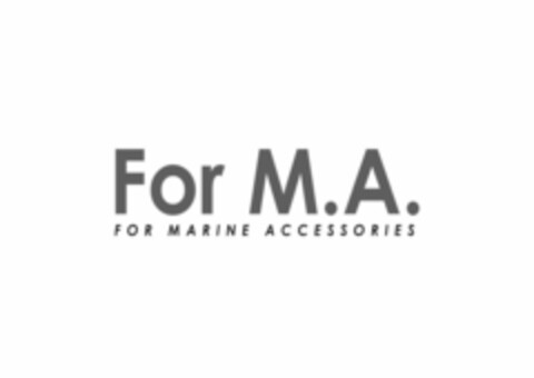 FOR M.A. for marine accessories Logo (EUIPO, 29.12.2021)