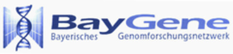 BayGene Bayerisches Genomforschungsnetzwerk Logo (EUIPO, 09.08.2004)