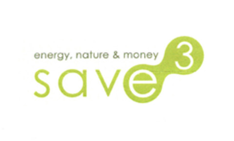 energy, nature & money save 3 Logo (EUIPO, 07/12/2006)