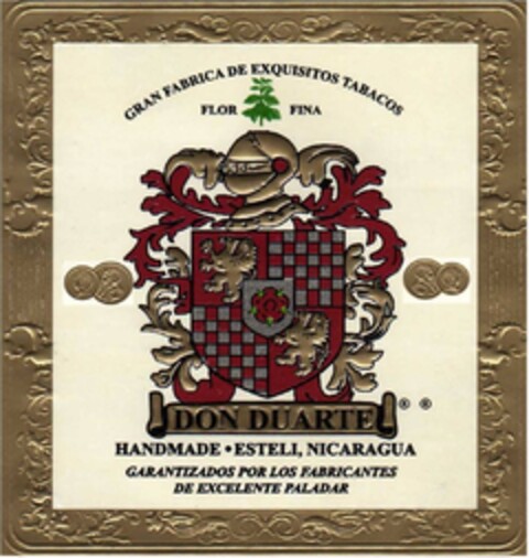 GRAN FABRICA DE EXQUISITOS TABACOS FLOR FINA DON DUARTE HANDMADE ESTELI, NICARAGUA GARANTIZADOS POR LOS FABRICANTES DE EXCELENTE PALADAR Logo (EUIPO, 08.07.2010)