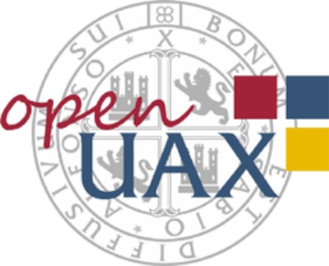 open UAX - ALFONSO X EL SABIO - DIFFUSIVUM SUI BONUM EST Logo (EUIPO, 08.10.2012)