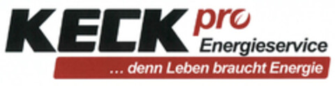 KECK pro Energieservice ... denn Leben braucht Energie Logo (EUIPO, 24.09.2012)