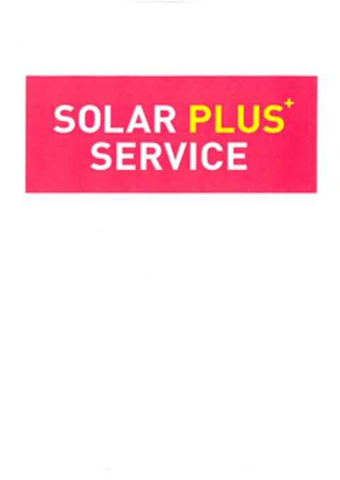 SOLAR PLUS+ SERVICE Logo (EUIPO, 11/11/2013)