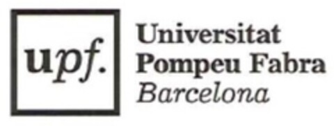 UPF UNIVERSITAT POMPEU FABRA BARCELONA Logo (EUIPO, 31.03.2014)