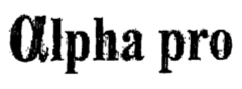 alpha pro Logo (EUIPO, 25.07.2000)