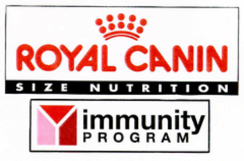 ROYAL CANIN SIZE NUTRITION immunity PROGRAM Logo (EUIPO, 10.06.2002)